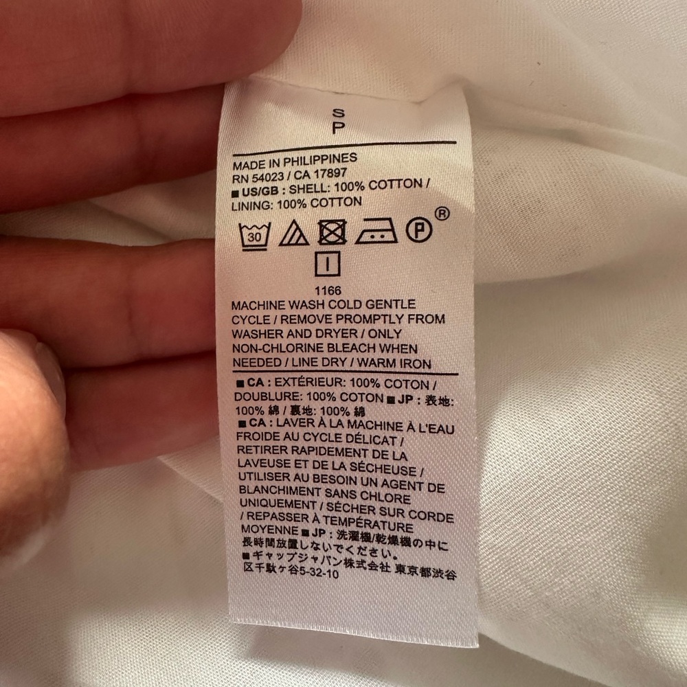 Banana Republic White Eyelet Mini Dress Small | 100% Cotton | Side Zip Summer - Picture 5 of 5